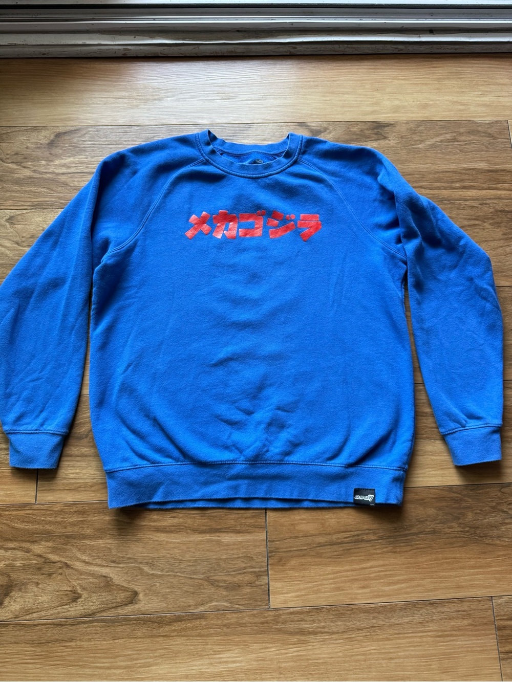 Super7 Mechagodzilla Crewneck Sweatshirt Large Blue Japanese Kaiju Godzilla